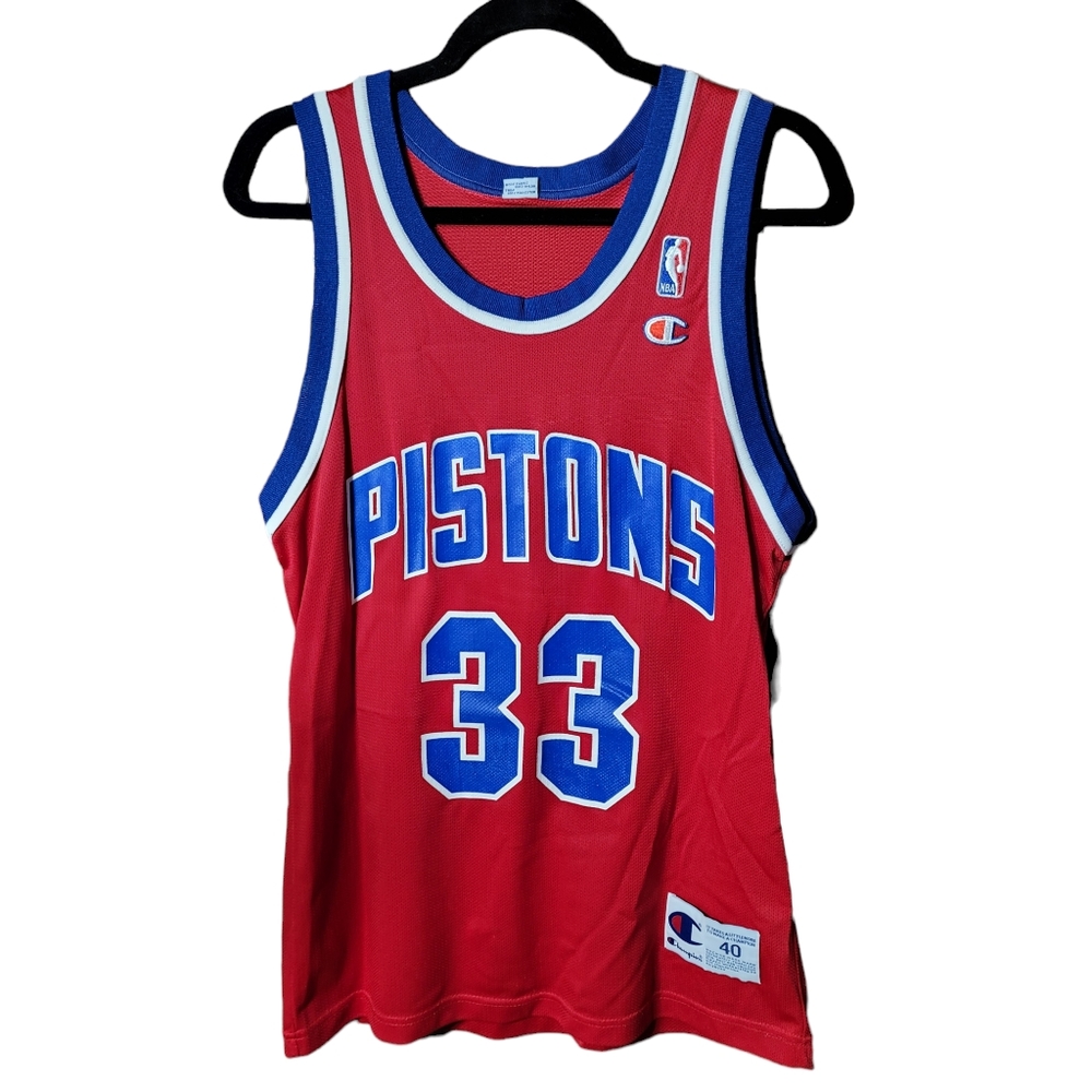 Grant Hill Champion Red Blue Jersey Size 40 Vintage